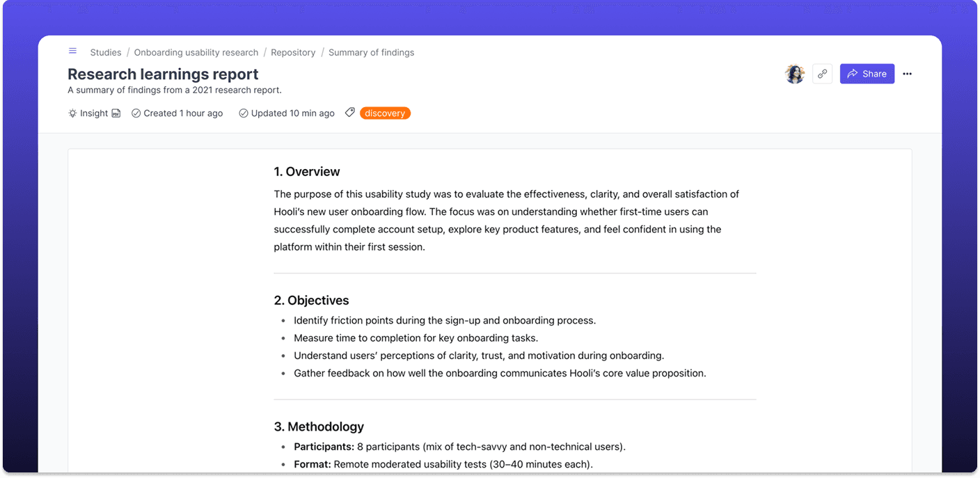 PDF files stored alongside other artifacts in a Great Question research repository