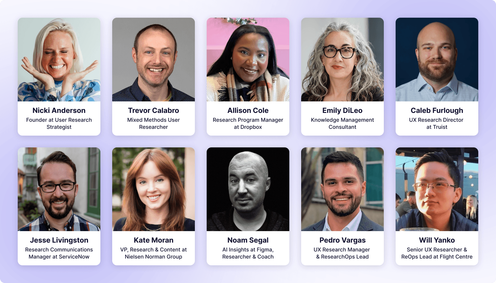 Great Question's 2025 webinar guests.