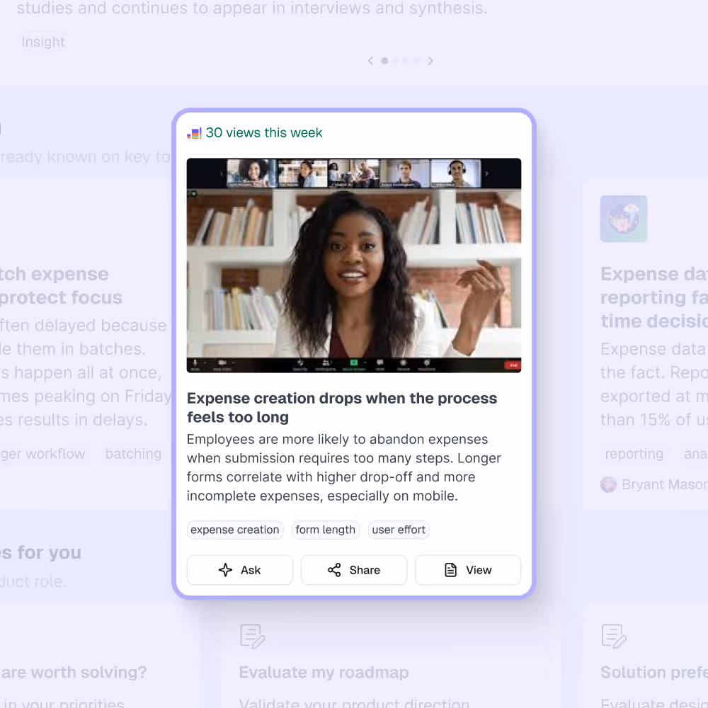 A highlight reel in Great Question, clipping interview moments into a shareable video