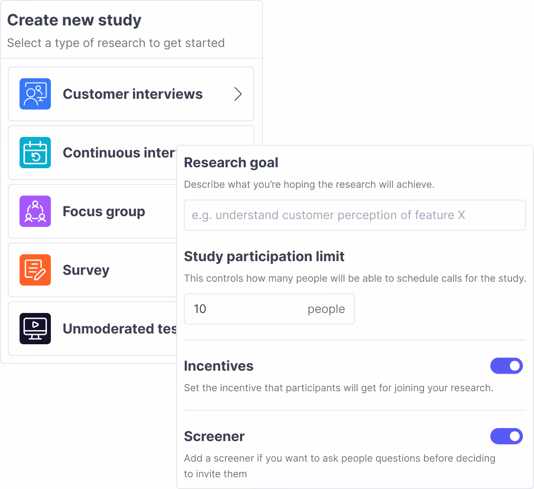 UX research methods in Great Question