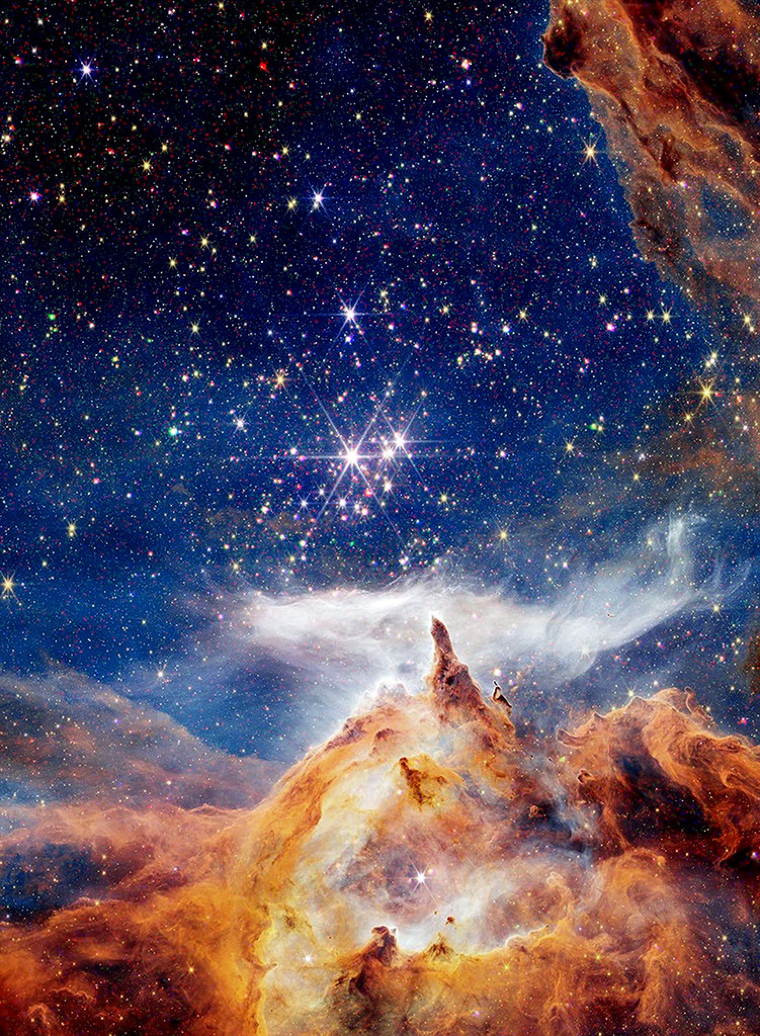Composite of NGC 6357, a star-forming region around the Pismis 24 cluster.